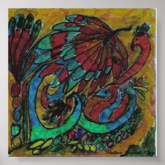 Italiaans Peacock NJoy Poster (Voorkant)
