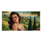 Italiaans Pin-up-beeldscherm Perfect Poster (Voorkant)