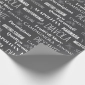 Italiaans Pizza Names Pizza Parlor Chef Cadeaupapier (Hoek)