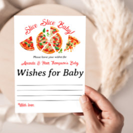 Italiaans Pizza Party Slice Baby shower Spel Kaart