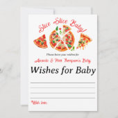Italiaans Pizza Party Slice Baby shower Spel Kaart (Voorkant)