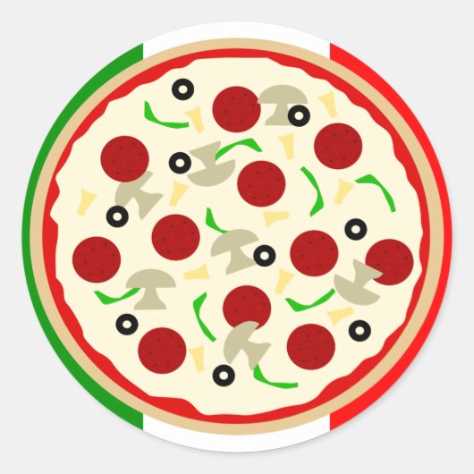 Italiaans Pizza Party Stickers (Voorkant)