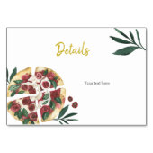 Italiaans Pizza repesial Dinner Insert Kaart (Voorkant)