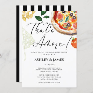 Italiaans Pizza repetitie diner Casual Dat is Amor Kaart