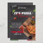 Italiaans Pizza Restaurant menu, Liefde en pizza M Menu (Voorkant / Achterkant)