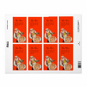 ITALIAANS PIZZA rood groen wit sinaasappel Etiket (Full Sheet)