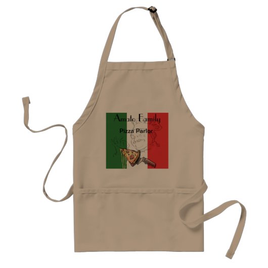 Italiaans Pizza Theren Apron Standaard Schort (Voorkant)