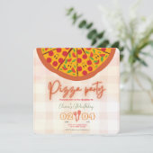 Italiaans pizzathema verjaardag elk jaar kaart (Staand voorkant)