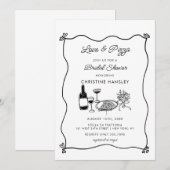 Italiaans Pizzeria Modern Vrijgezellenfeest Kaart (Voorkant / Achterkant)