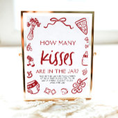 Italiaans Pizzeria Raad eens hoeveel kussen Baby s Poster