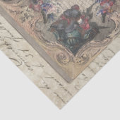  Italiaans Plafond Bourgogne Bloemen Decoupage Tissuepapier (Detail)