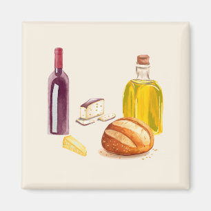 Italiaans Platteland Foodie Magneet