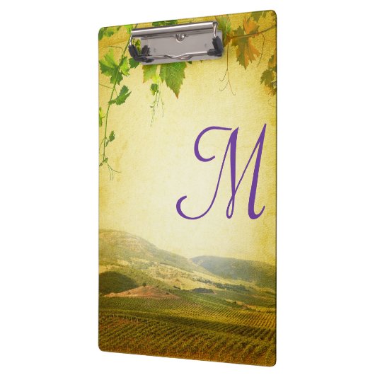 Italiaans platteland Monogram Initiaal Clip Board Klembord (Links)