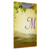 Italiaans platteland Monogram Initiaal Clip Board Klembord (Rechts)