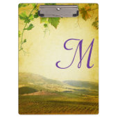 Italiaans platteland Monogram Initiaal Clip Board Klembord (Voorkant)