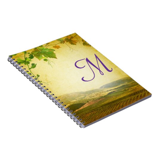 Italiaans Platteland Monogram Initiaal Notitieboek (Rechterzijde)