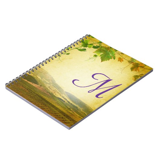 Italiaans Platteland Monogram Initiaal Notitieboek (Linkerzijde)