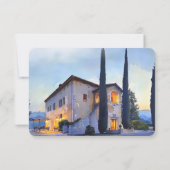 Italiaans platteland Waterverf bruiloft RSVP Kaart (Achterkant)