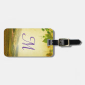Italiaans platteland wijnmakerij Monogram Bagagela Bagagelabel (Voorkant horizontaal)