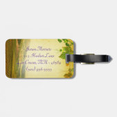 Italiaans platteland wijnmakerij Monogram Bagagela Bagagelabel (Achterkant horizontaal)