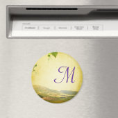 Italiaans platteland wijnmakerij monogram Initiaal Magneet (Insitu (Vaatwasser))