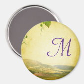 Italiaans platteland wijnmakerij monogram Initiaal Magneet (Voorkant / Achterkant)