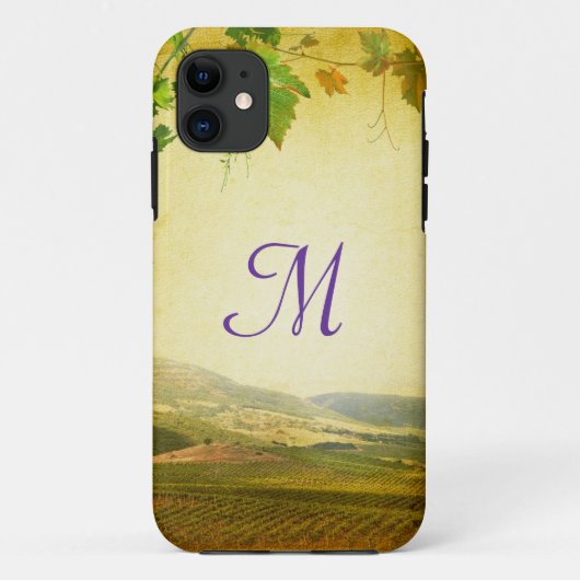 Italiaans platteland wijnmakerij Monogram IPHONE 5 Case-Mate iPhone Case (Achterkant)
