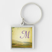 Italiaans platteland wijnmakerij Sleutelhanger (Voorkant)