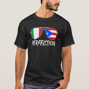 Italiaans plus Puerto Ricaanse zonnebril Fl T-shirt