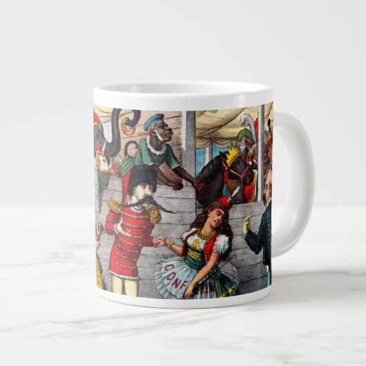 italiaans politiek Cartoon van circusartiesten Grote Koffiekop (Voorkant rechts)