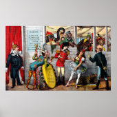 italiaans politiek Cartoon van circusartiesten Poster (Voorkant)