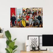 italiaans politiek Cartoon van circusartiesten Poster (Thuiskantoor)