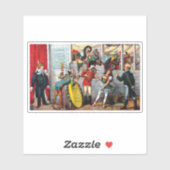 italiaans politiek Cartoon van circusartiesten Sticker (Vel)