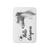 Italiaans portret Greyhound Dog Hallo prachtige te Badmat (Voorkant Verticaal)