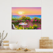 Italiaans Poster Seaside Patio Garden (Keuken)