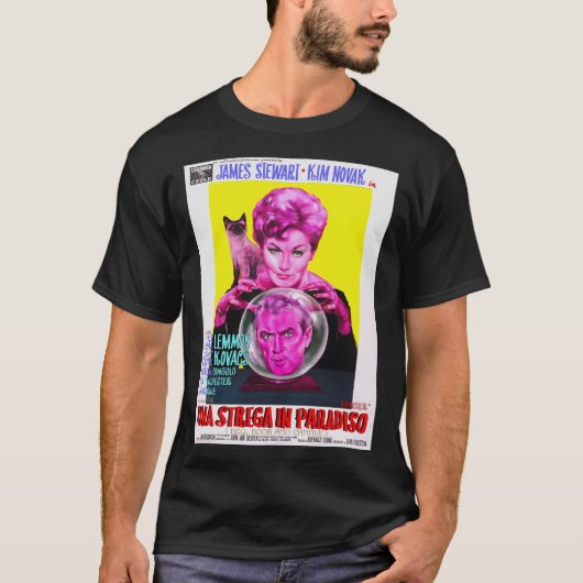 Italiaans Poster van het boekje en de kaars T-shirt (Voorkant)