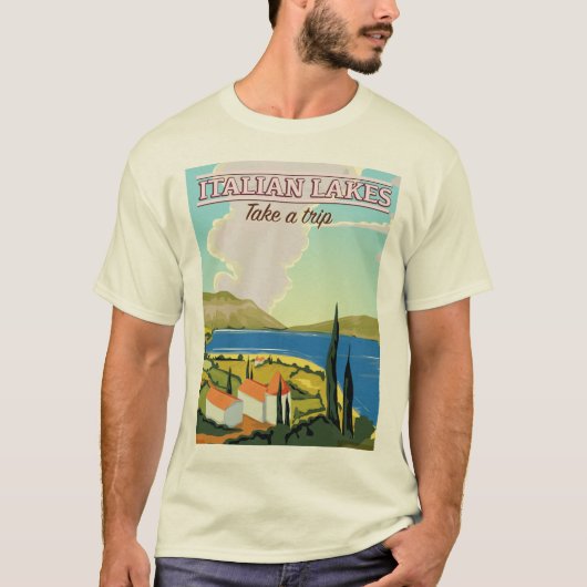 Italiaans poster van het klassieke vliegverkeer t-shirt (Voorkant)