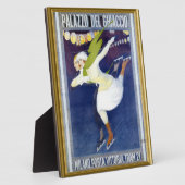  Italiaans poster van ijsschaatsen Fotoplaat (Zijkant)