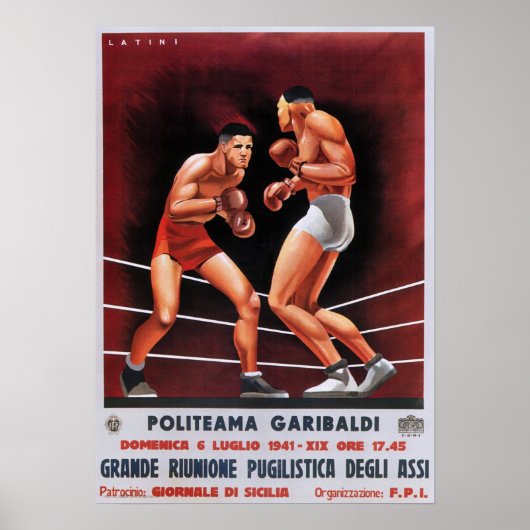  Italiaans Poster voor boxing (Voorkant)