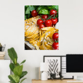 Italiaans Poster voor voedselpasta Tomato Basil Eg (Thuiskantoor)
