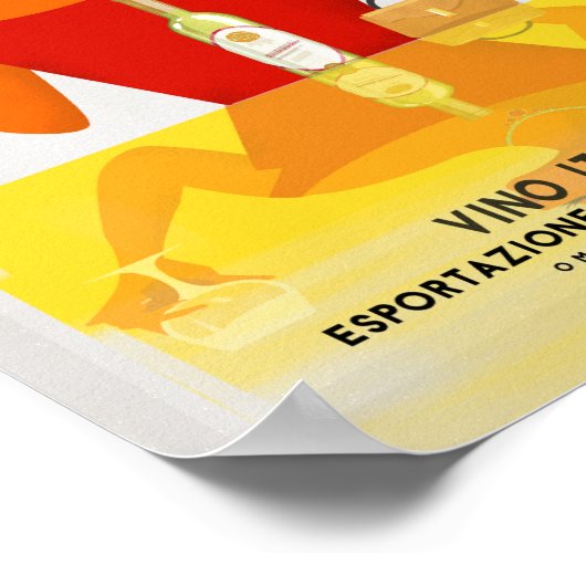 italiaans poster voor wijn (Hoek)