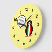 Italiaans praten Ms Penguin gepersonaliseerd Grote Klok (Hoek)