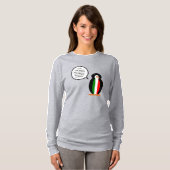 Italiaans praten Ms Penguin gepersonaliseerd T-shirt (Voorkant volledig)