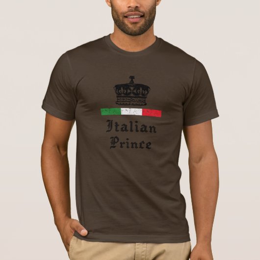 Italiaans prins heren T-shirt (Voorkant)