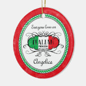 Italiaans prinses gepersonaliseerde versiering keramisch ornament (Links)