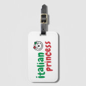 Italiaans prinsesje – Schattige handgetekende Beer Bagagelabel (Voorkant (verticaal))
