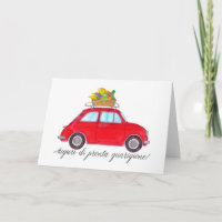 Italiaans Profiteer van Red Retro Fiat 500