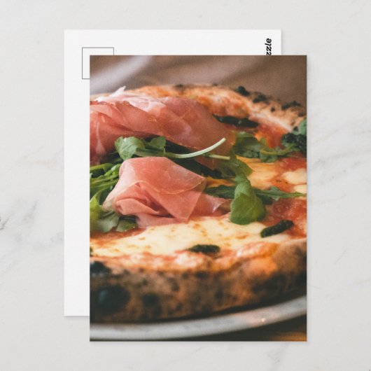 Italiaans Prosciutto Pizza Briefkaart (Voorkant / Achterkant)