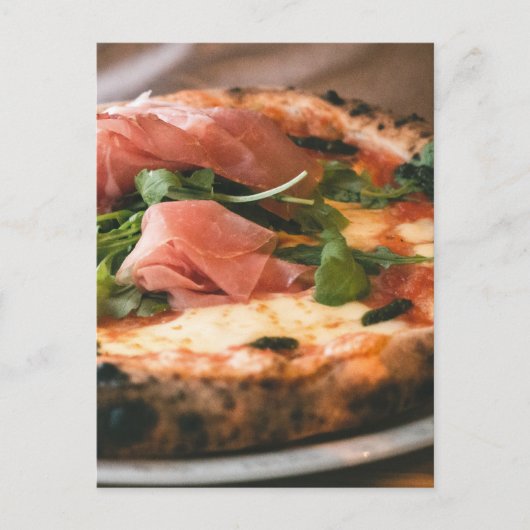 Italiaans Prosciutto Pizza Briefkaart (Voorkant)