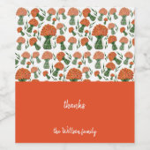 Italiaans Ranunculus Oranje Waterverf Wijnlabel Wijn Etiket (Enkel label)